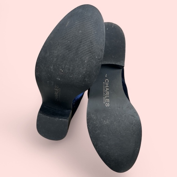 Charles David | Over-the-Knee Blue Velvet Boots - Picture 6 of 7